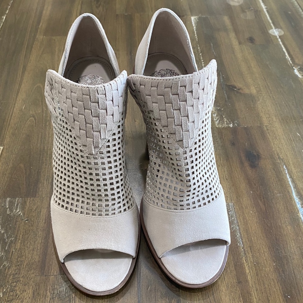 Cream Vince Camuto Woven Heels